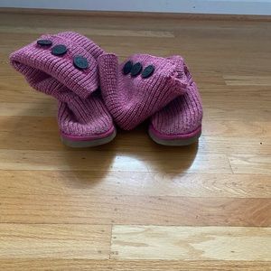Pink Knit Ugg Boots
